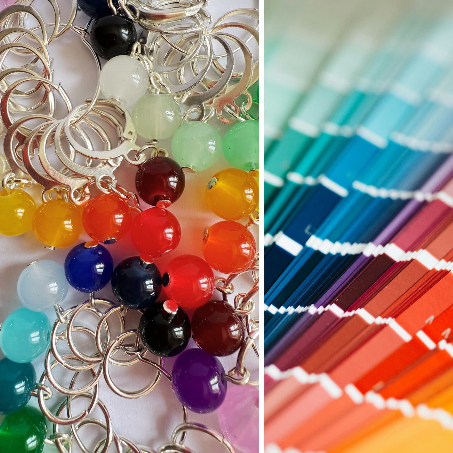 Gradient rainbow Stitch Marker Set for Knitting or Crochet - Jelly Pops