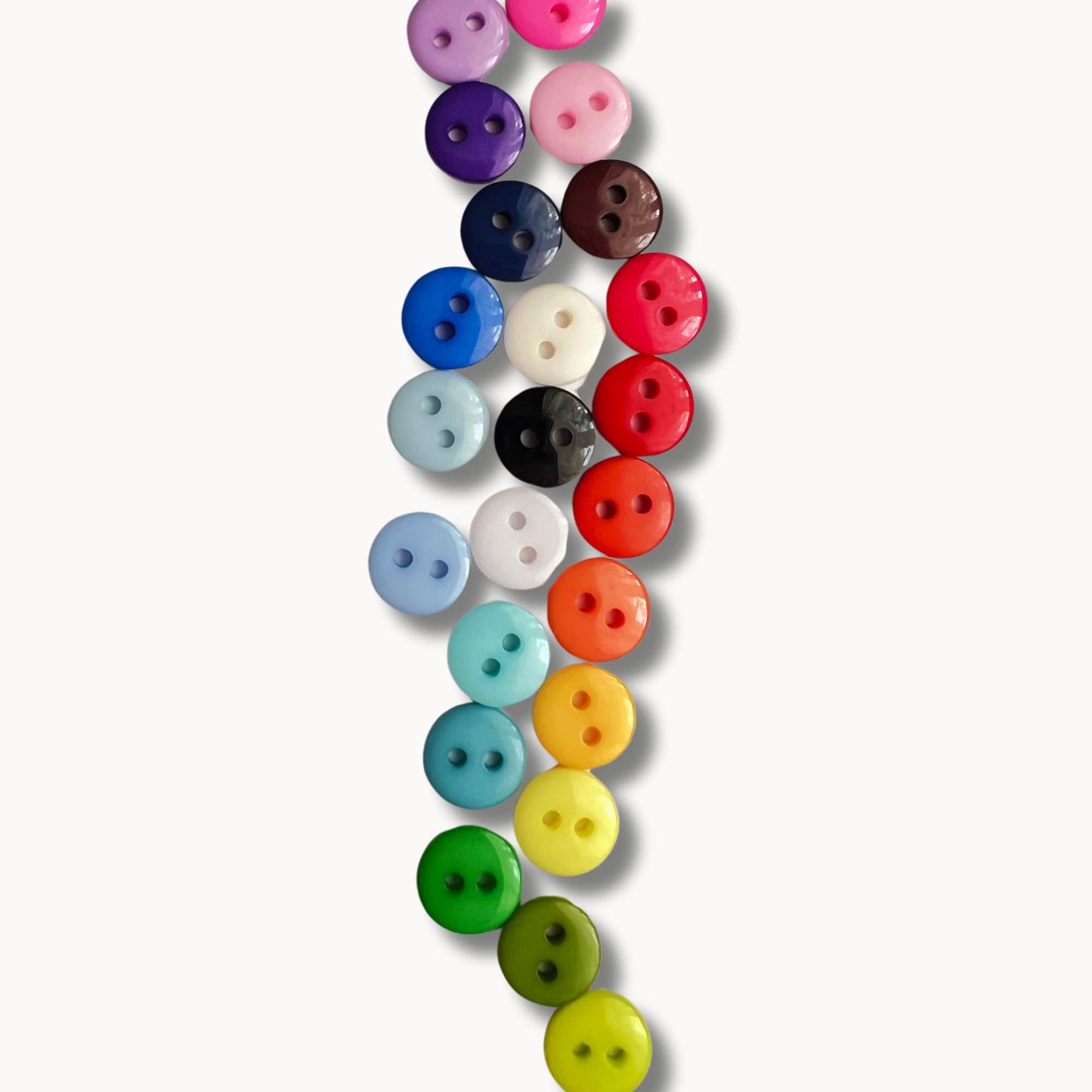 Rainbow Buttons 9mm Assorted  - Multi-Color Craft Buttons