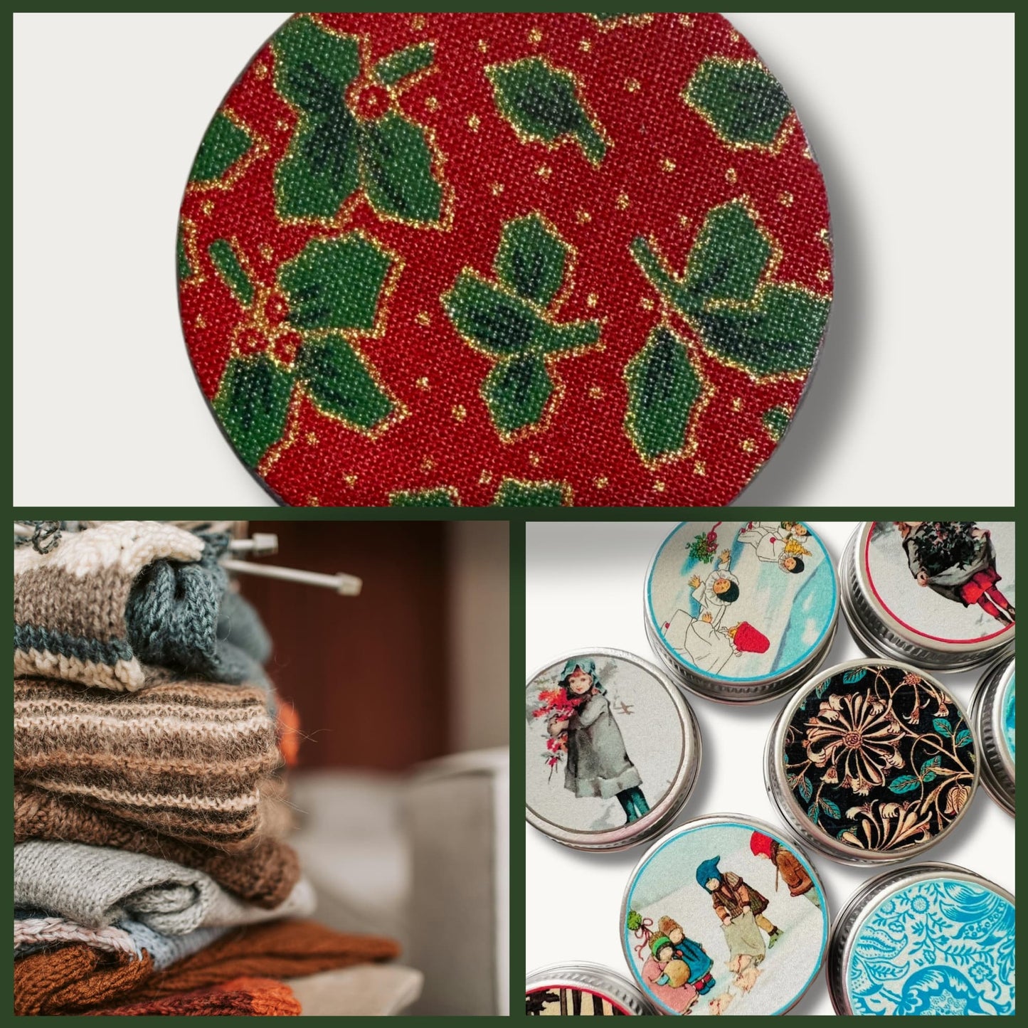 Christmas KnittingSet - 40 Stitch Markers with Storage Tin