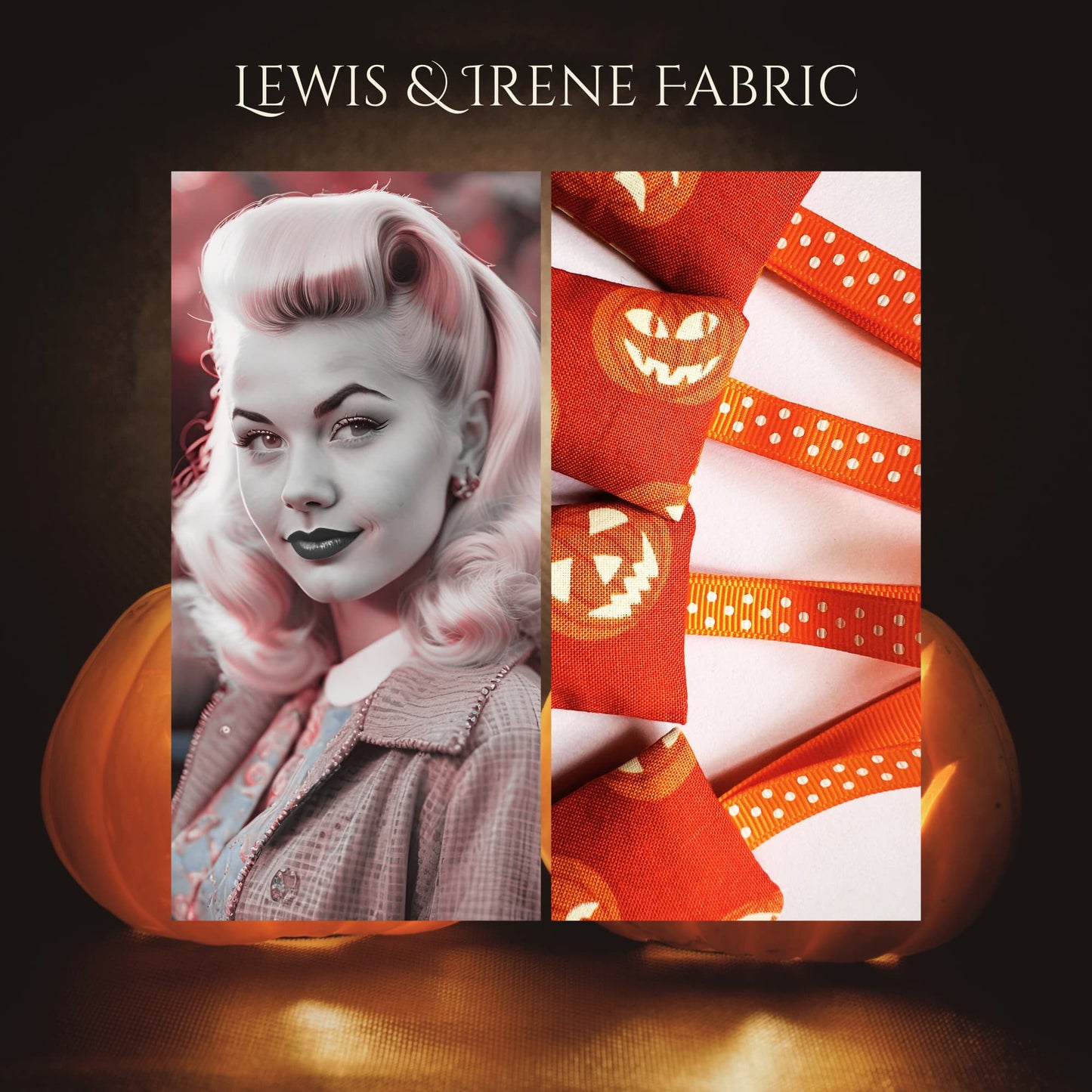 Halloween Gift,  Lavender Sachets in Lewis & Irene Glow in the dark Pumpkin Fabric