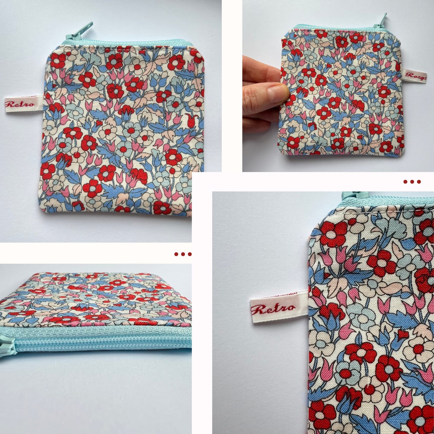 Liberty Fabric Purse -  Piccadilly Poppy from The Carnaby Collection