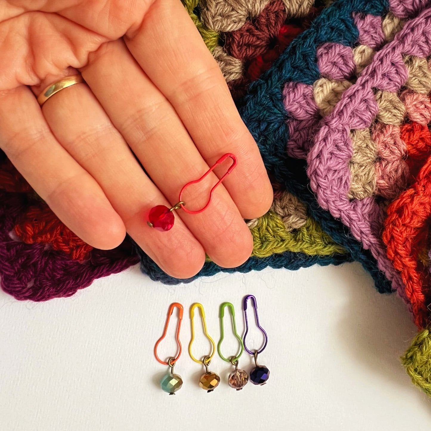 Crochet and Knitting Stitch Markers - Autumn Light