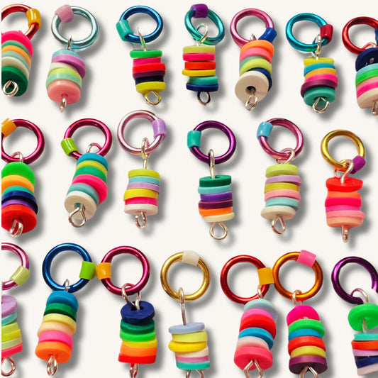 Rainbow Stitch Markers for Knitting - Sweetie Pops!