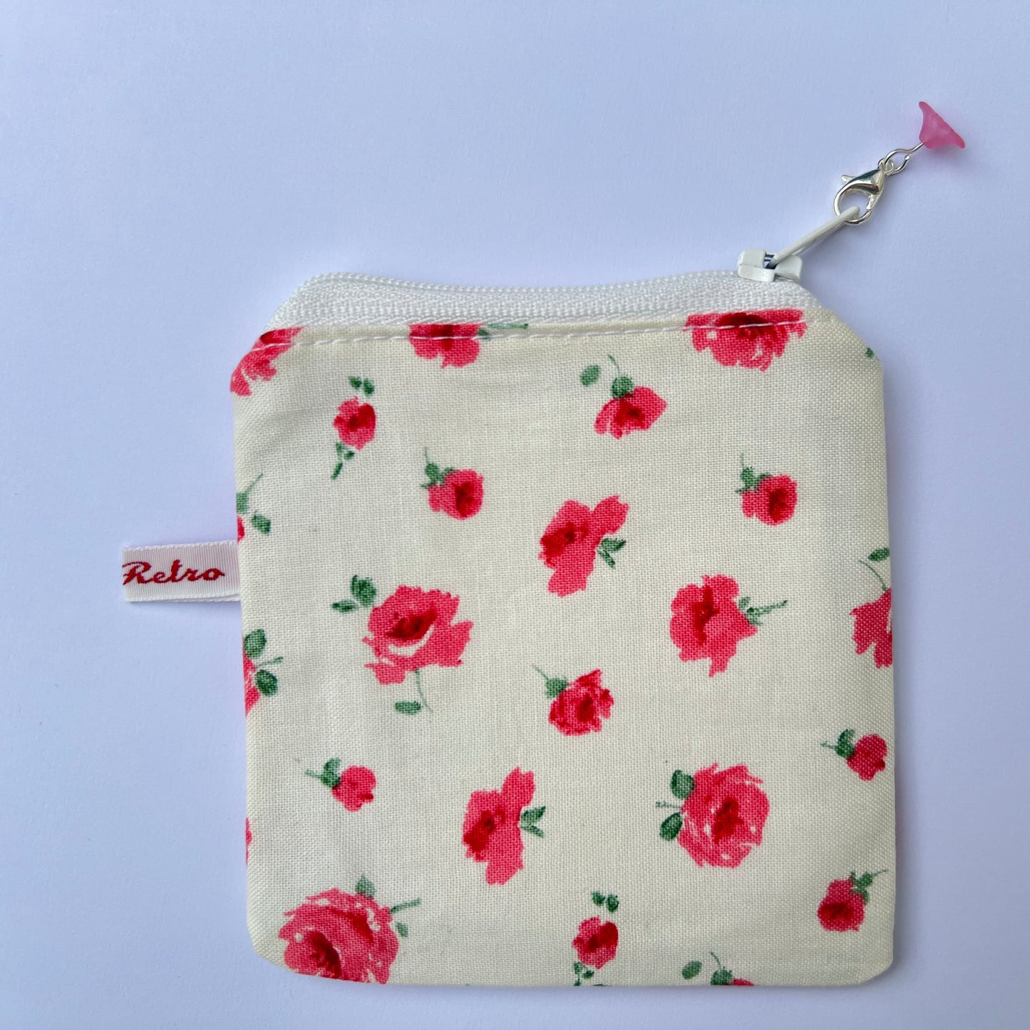 Liberty Fabric Mini Floral Rose Knitting Case for Portable Projects