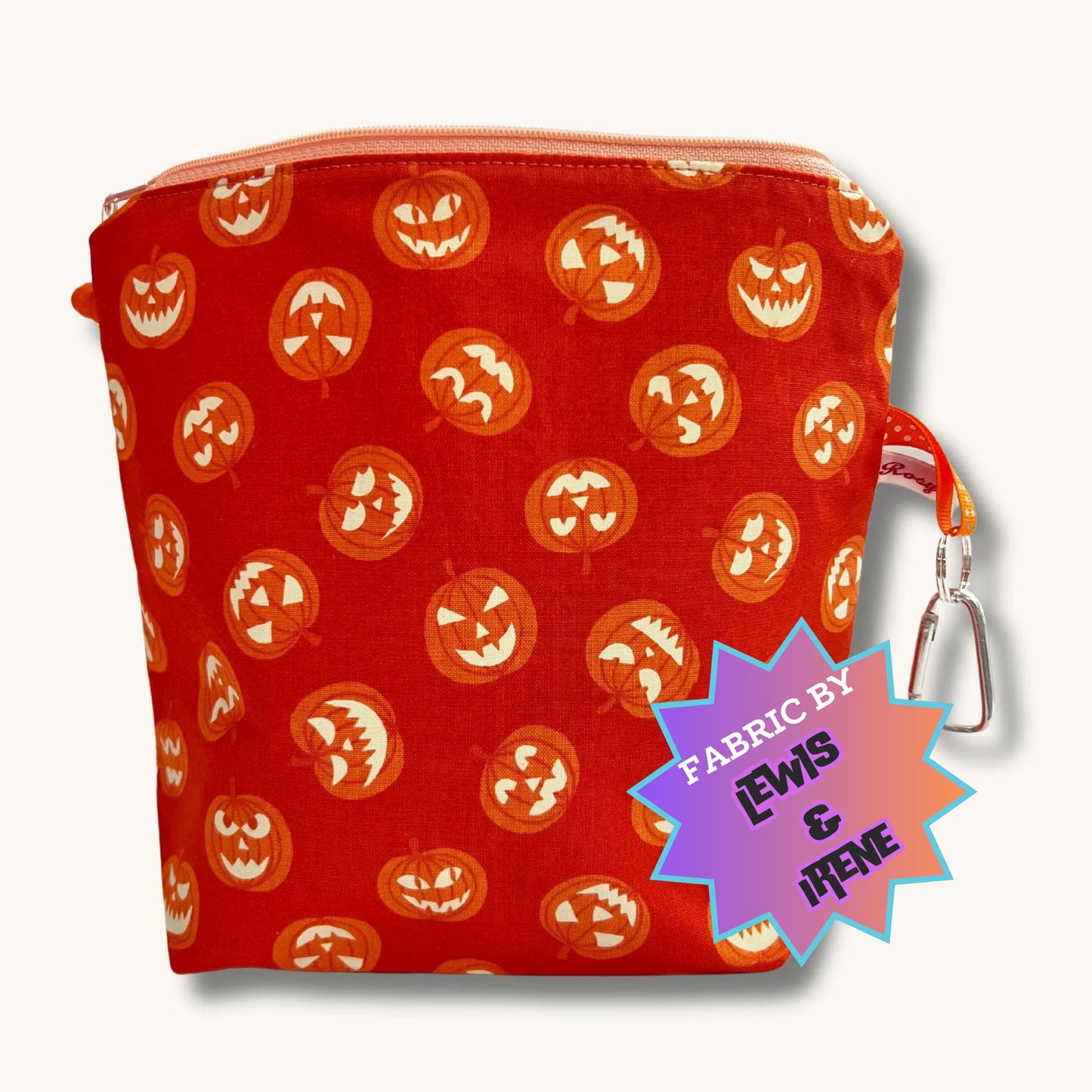 Halloween Project bag for Knitting and Crochet - Glow Pumpkin