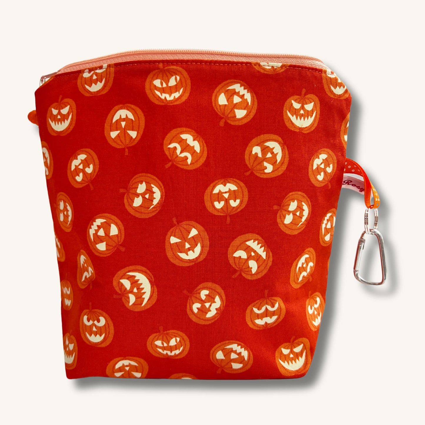 Halloween Project bag for Knitting and Crochet - Glow Pumpkin