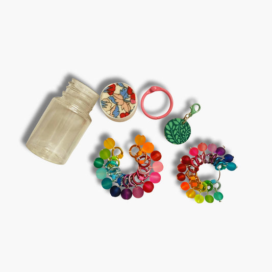 Knitting Set with Stitch Markers - Sweet Shop Jar