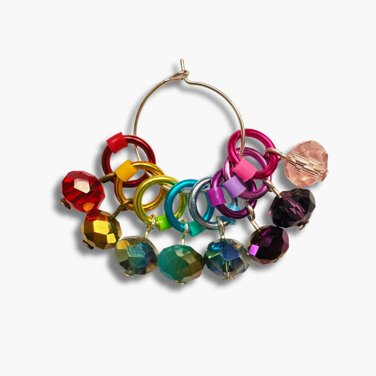 Crystal Glass Stitch Markers for Knitting, Snag Free - Enchanted Garden 1