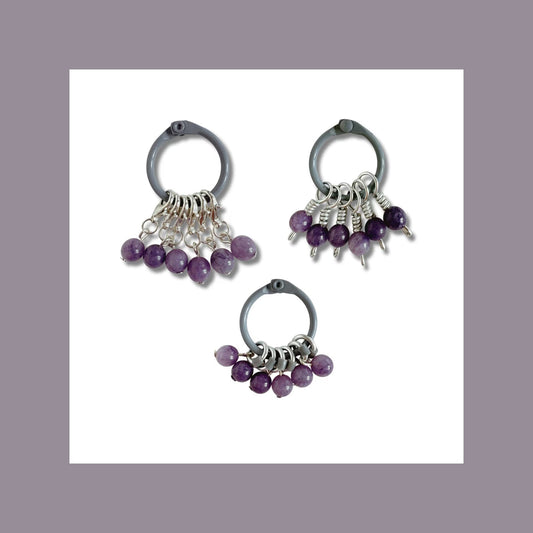 Angelite Stitch Markers - Cloud