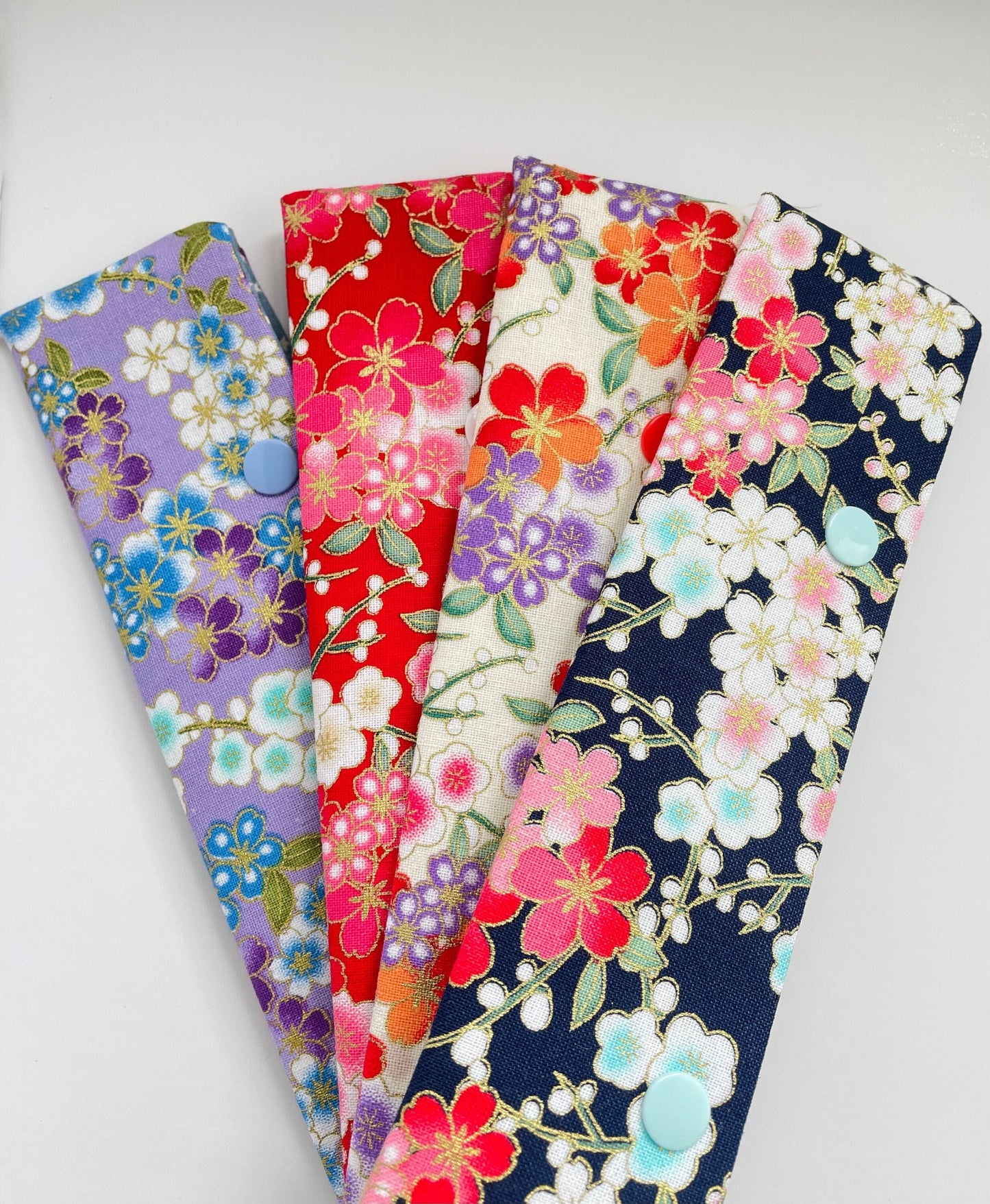 Floral Sock Knitting Needle Storage Case with Snaps - Blossom