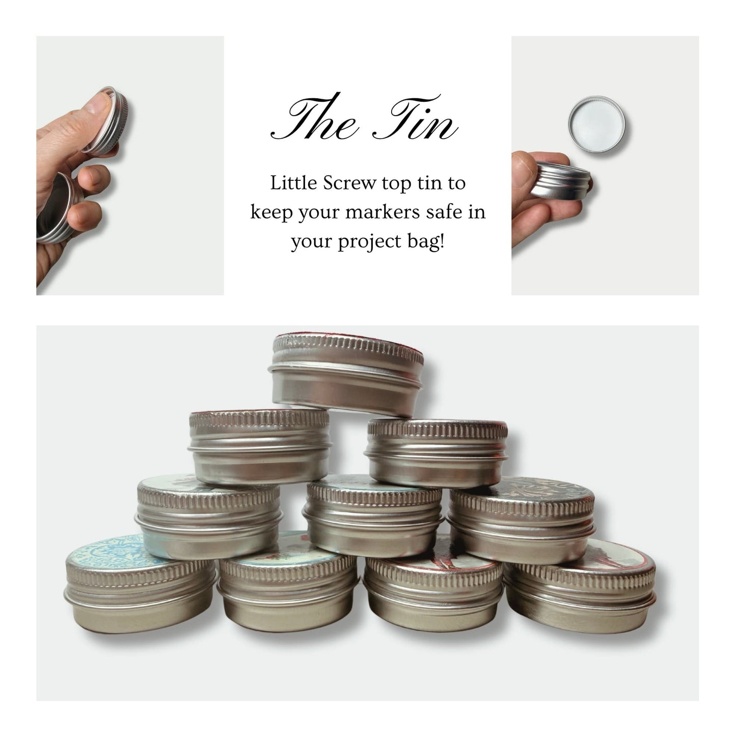 Christmas KnittingSet - 40 Stitch Markers with Storage Tin