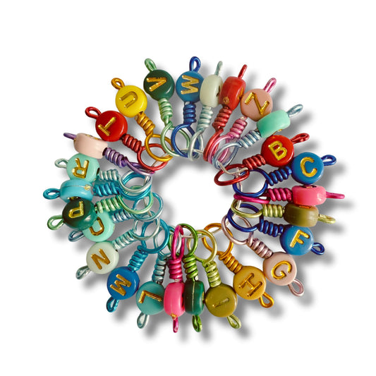 Alphabet Stitch Marker Set for Knitting - 1930's Inspired