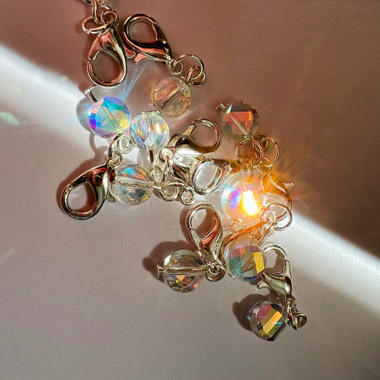 Crochet Stitch Markers - Crystal tears