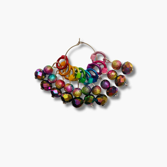 Rainbow Stitch Markers for Knitting  - Festival of Colour