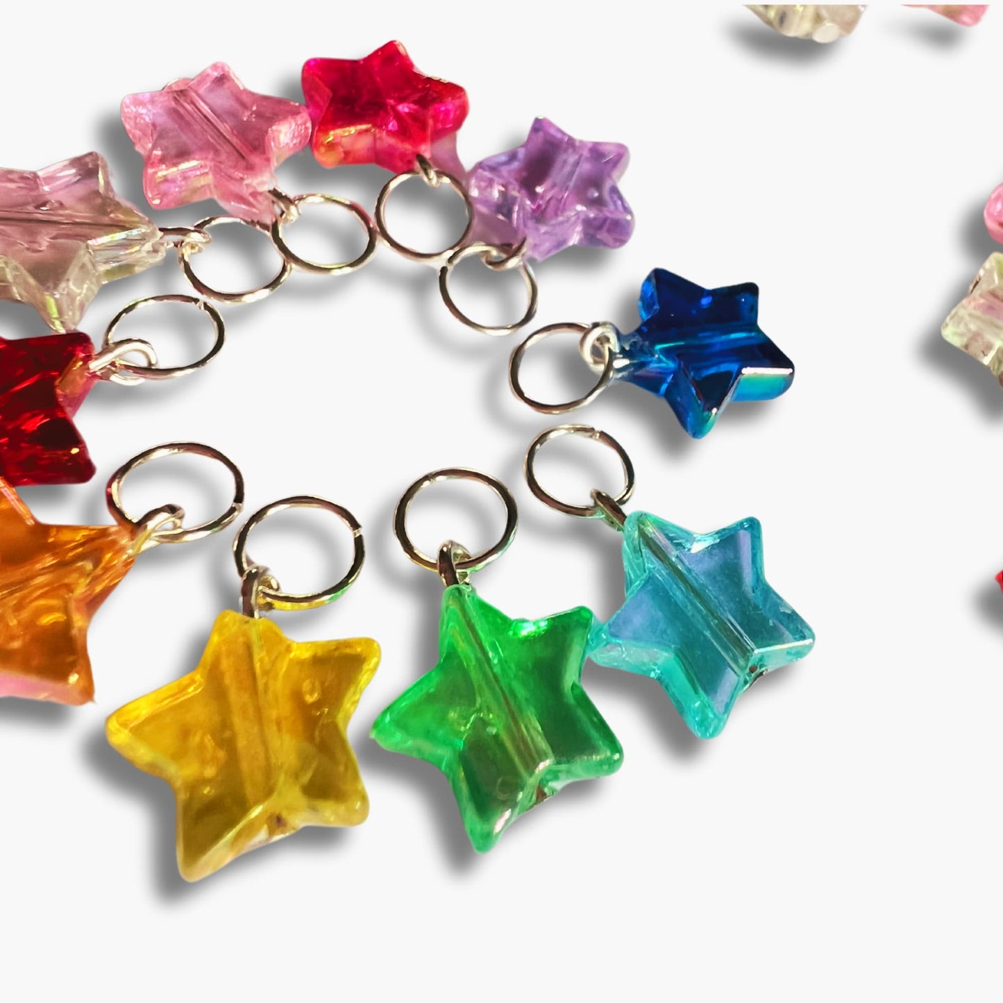 Star Stitch Markers for Knitting -Disco Star