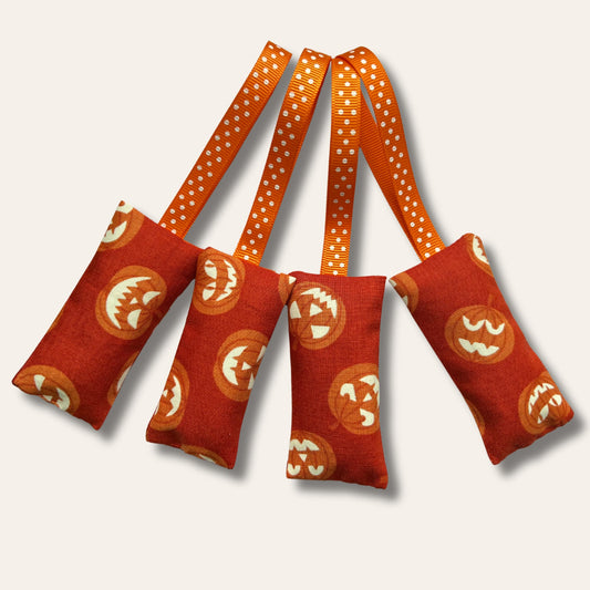 Halloween Gift,  Lavender Sachets in Lewis & Irene Glow in the dark Pumpkin Fabric