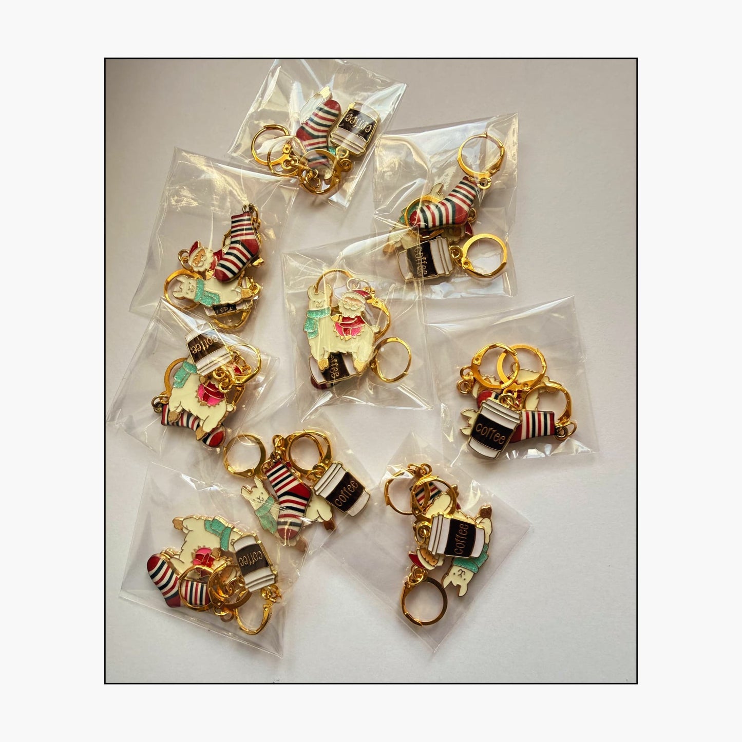 Knitting Stitch Marker Set -Cosy Christmas