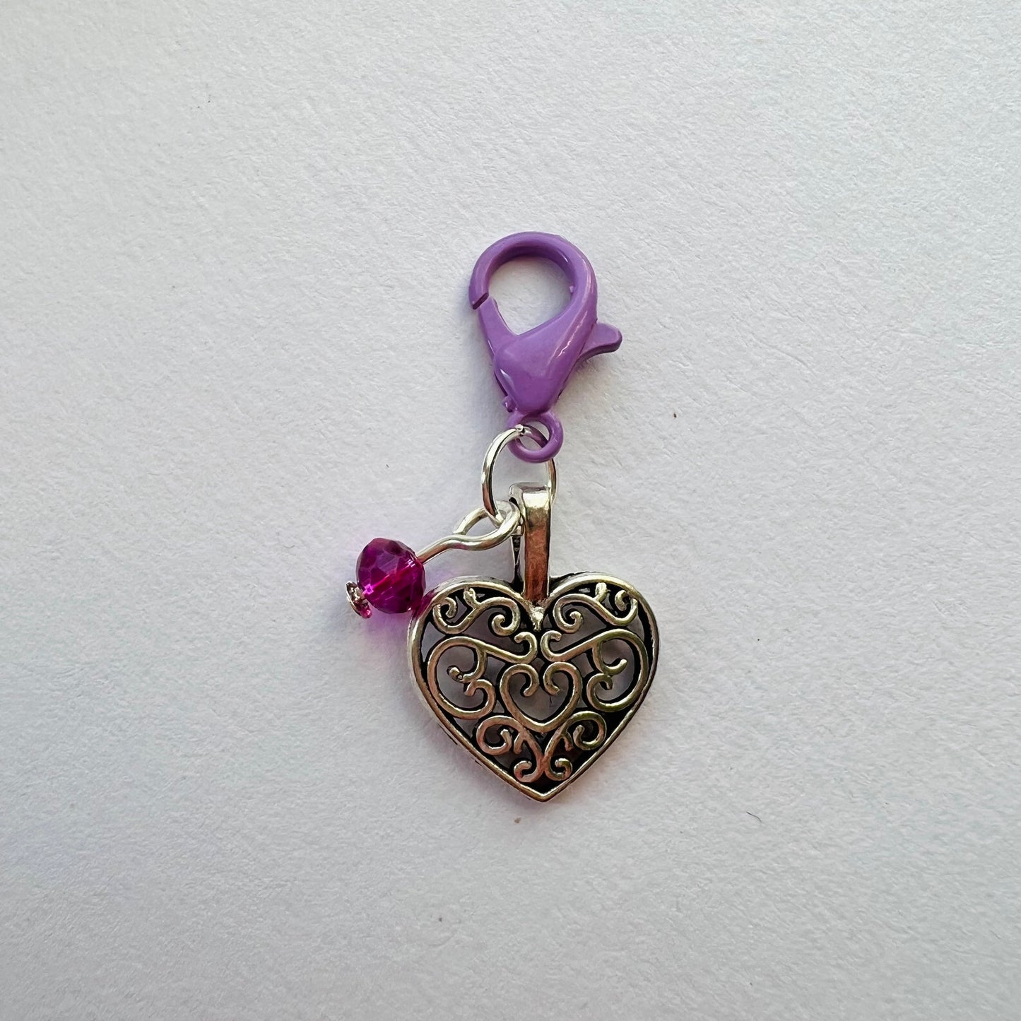 Rainbow Heart Stitch Markers/ Progress Keepers- Track Your Knitting & Crochet Progress