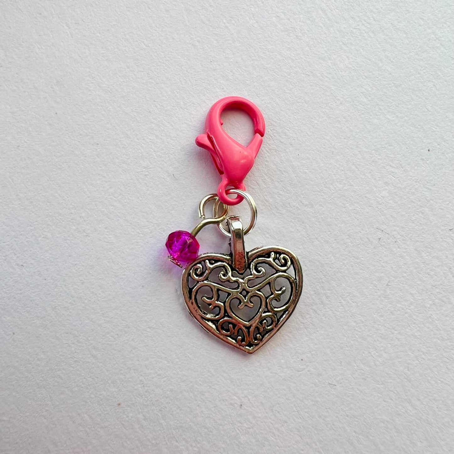 Rainbow Heart Stitch Markers/ Progress Keepers- Track Your Knitting & Crochet Progress