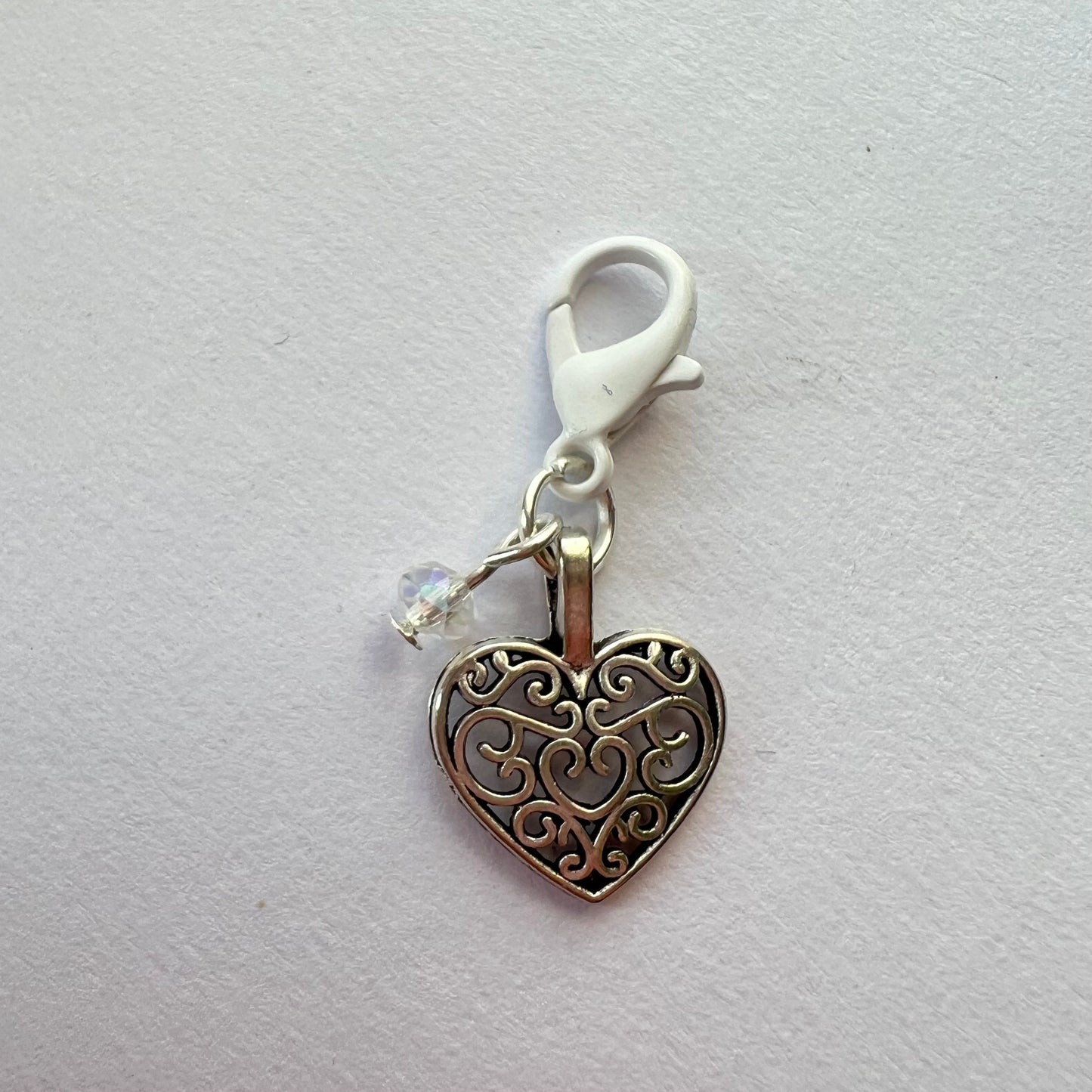 Rainbow Heart Stitch Markers/ Progress Keepers- Track Your Knitting & Crochet Progress