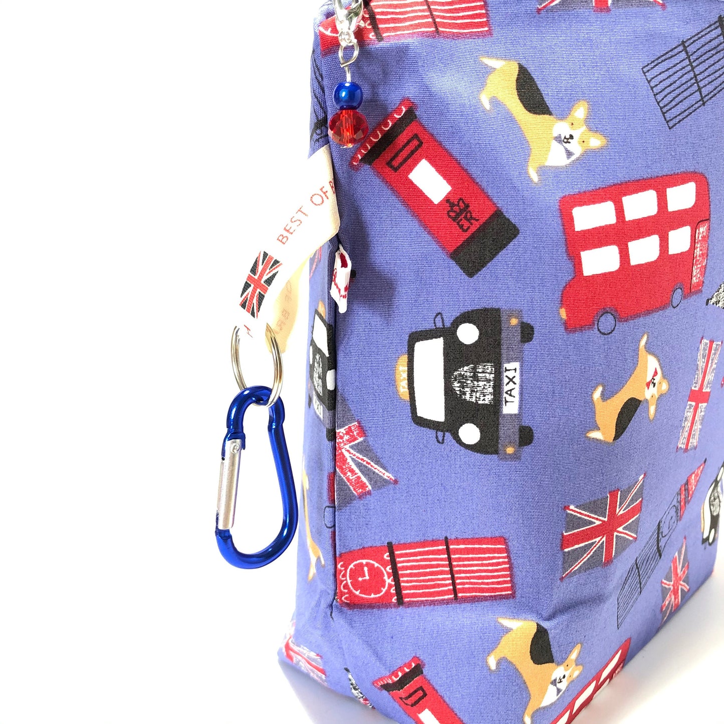 Knitting project bags  in cotton Corgi london print  - Assorted Sizes