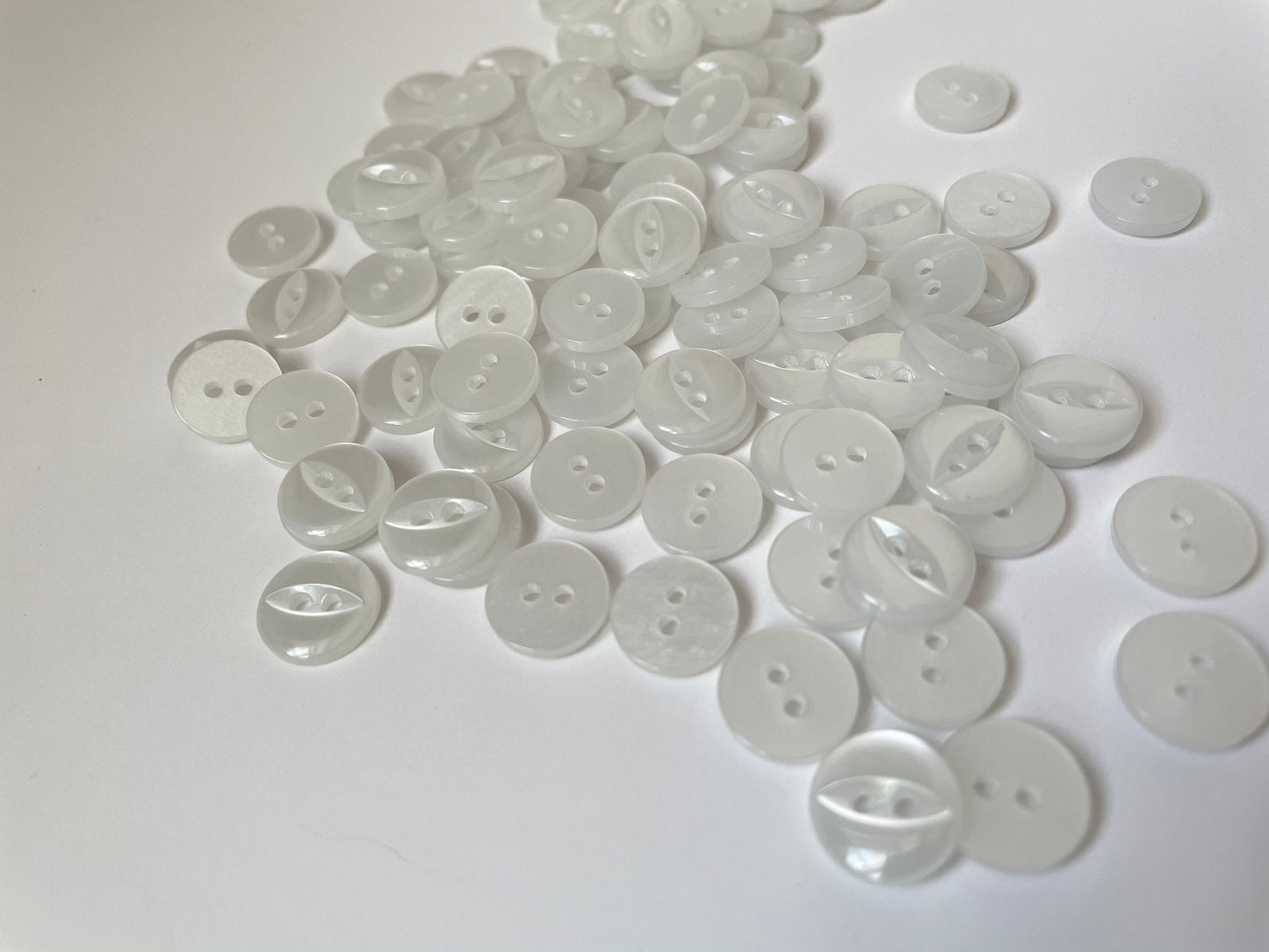 Black, White & Grey Plastic Fisheye Buttons - 11.5mm - For Knitters