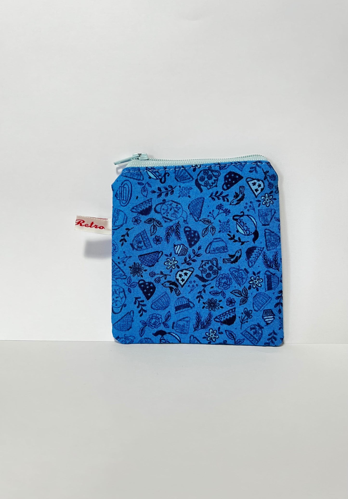 Blue Knitting Case with Zipper for Knitters - Tea For Two