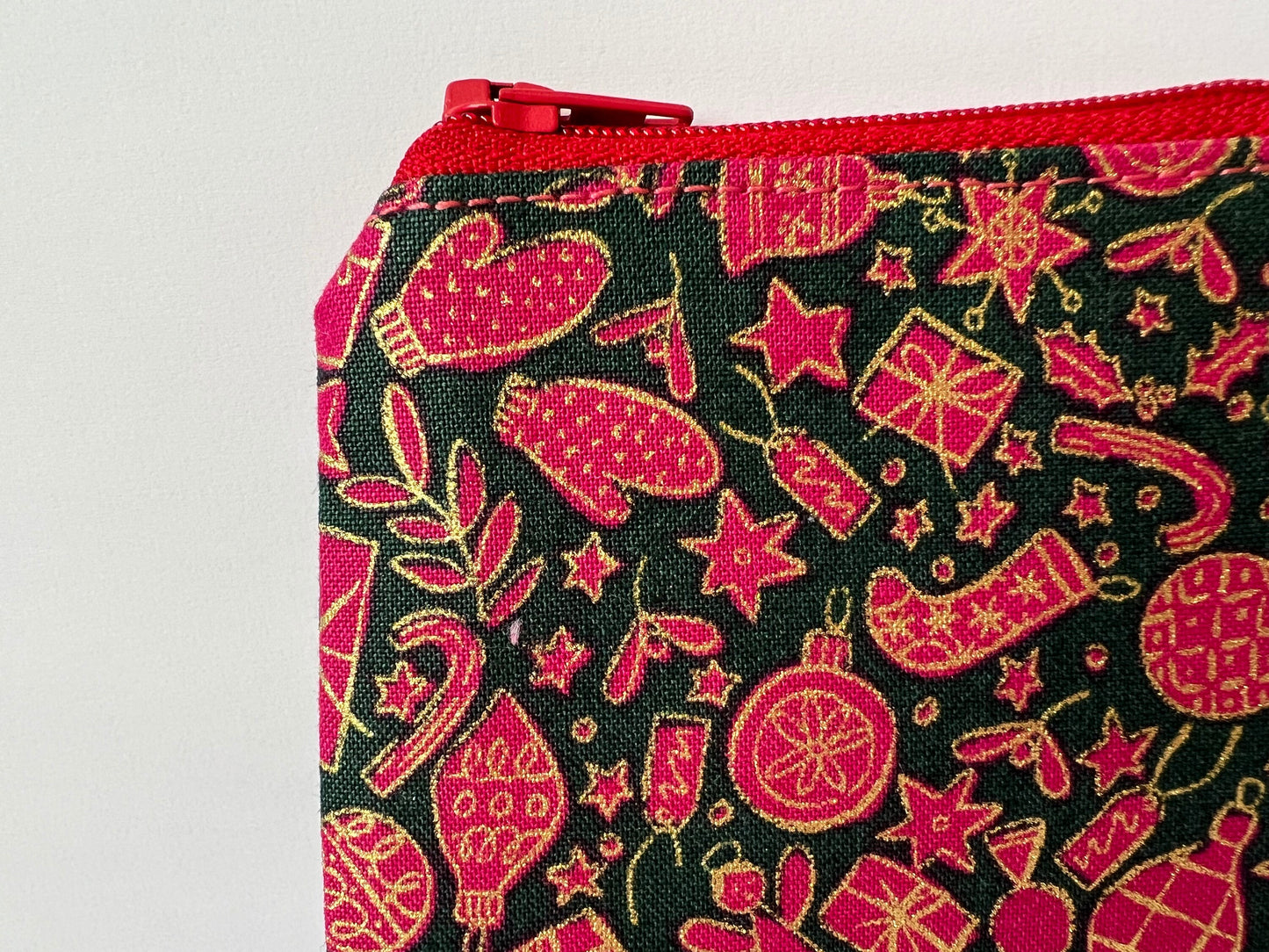 Limited Edition Liberty of London Christmas Fabric Mini Pouch for Knitters' Stitch Markers