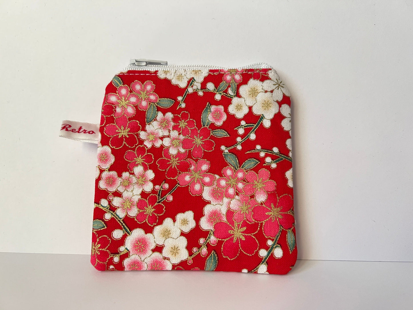 Red Notions Case for Knitters Cherry Blossom Print - Limited Edition