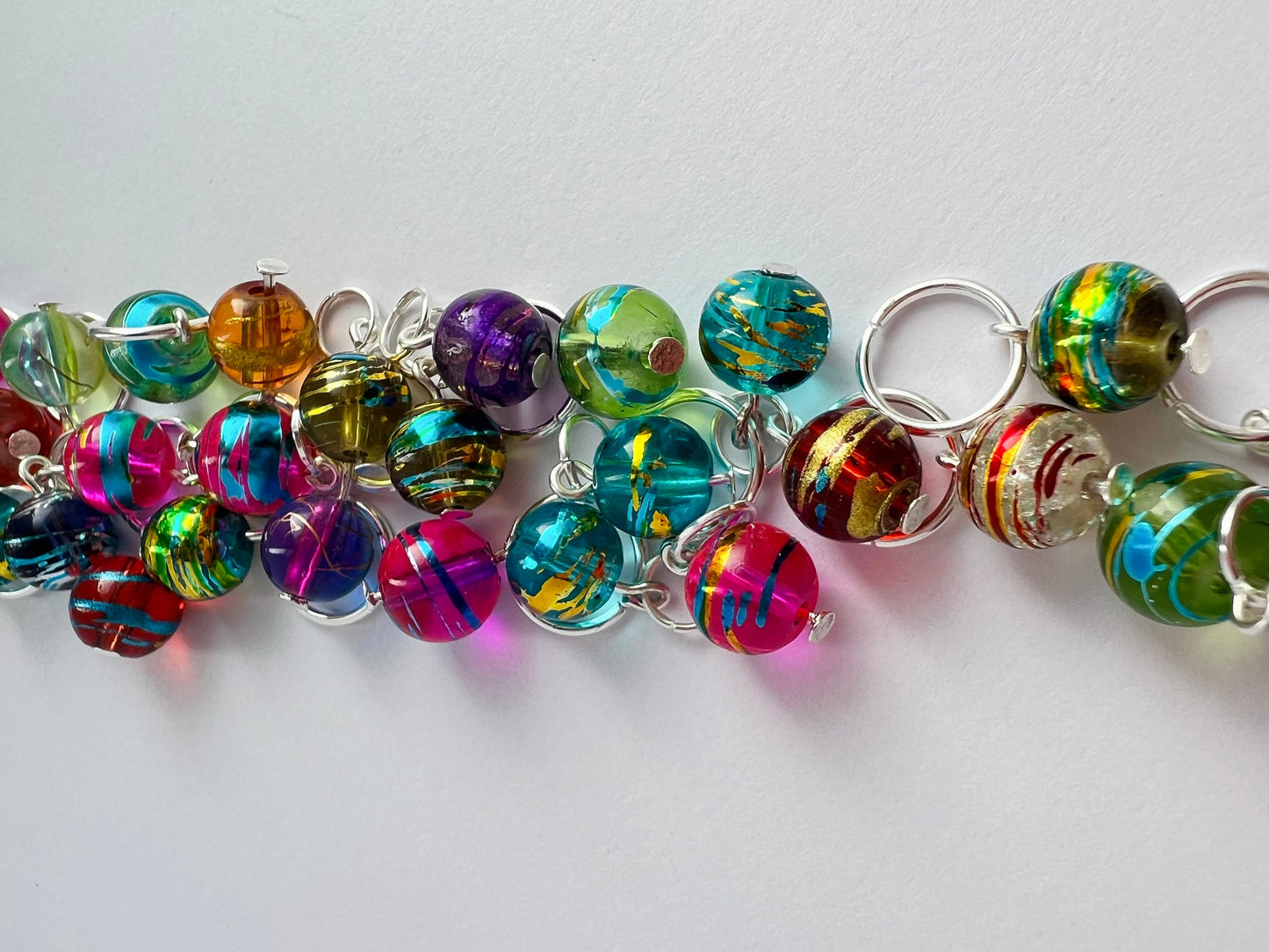 Rainbow Knitting Stitch Markers, Glass - Bombay Summer