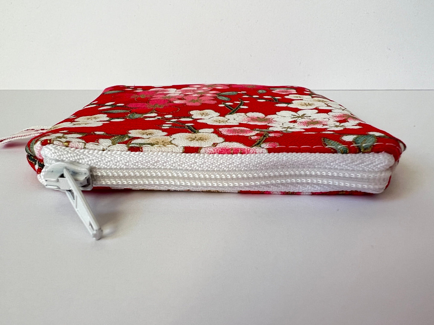 Red Notions Case for Knitters Cherry Blossom Print - Limited Edition