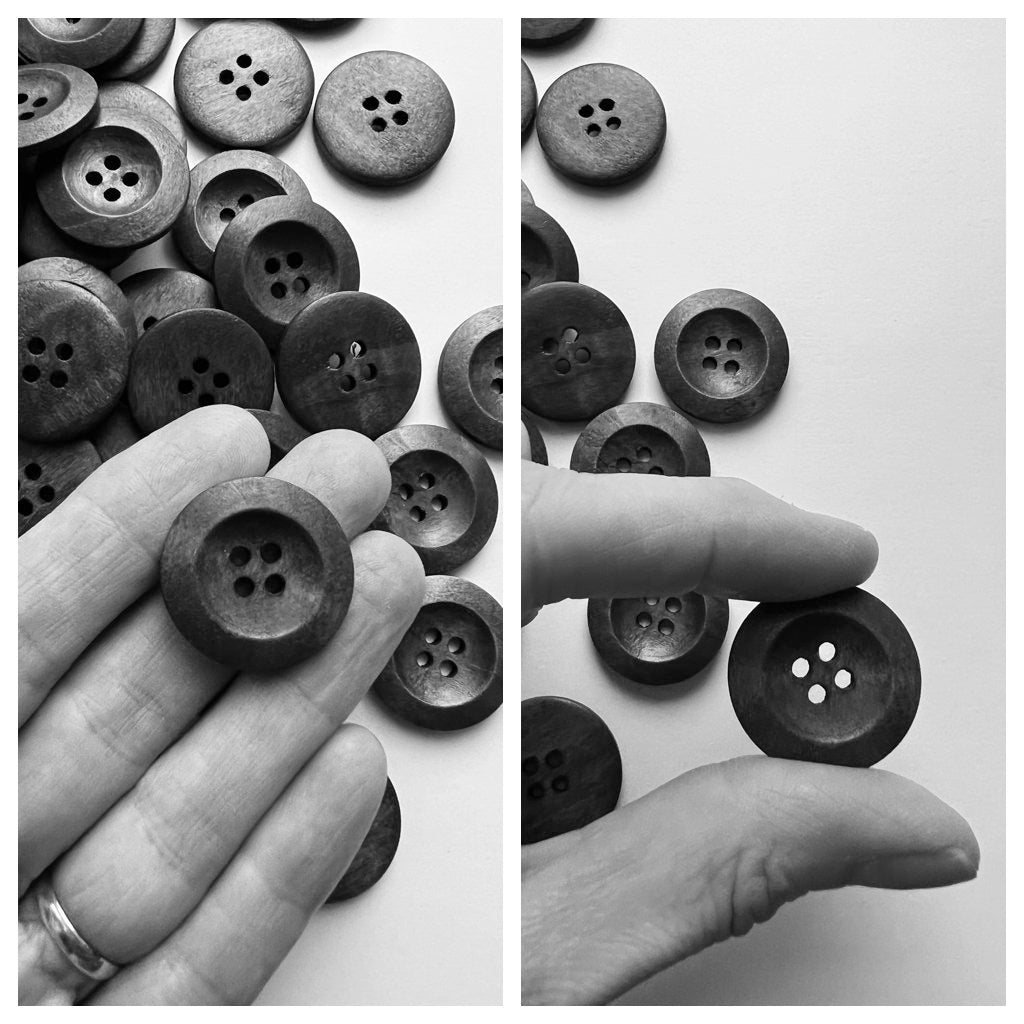 Wood Buttons 25mm *Per Button*