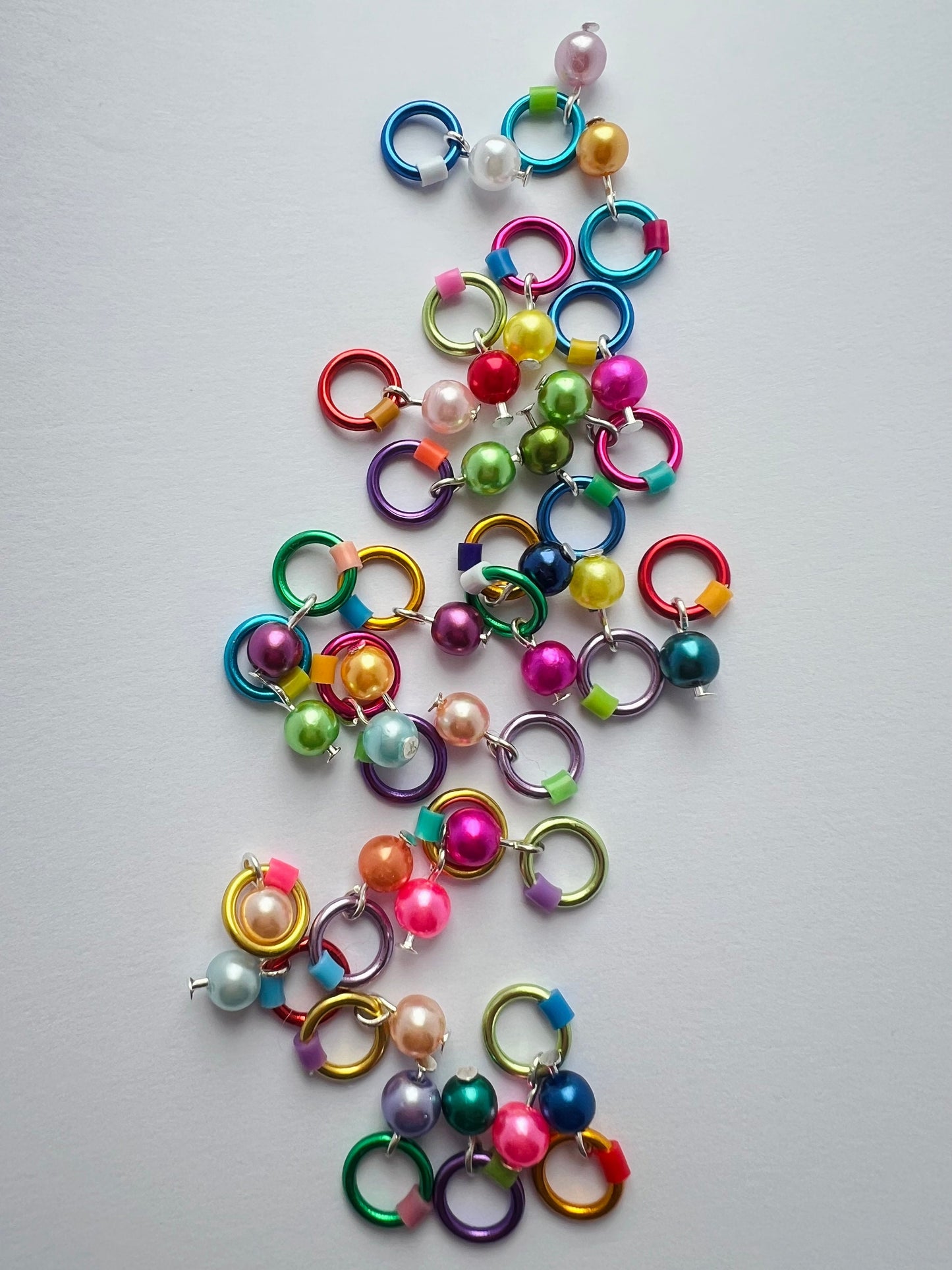 Rainbow stitch markers by RosyRetro - Circus pops