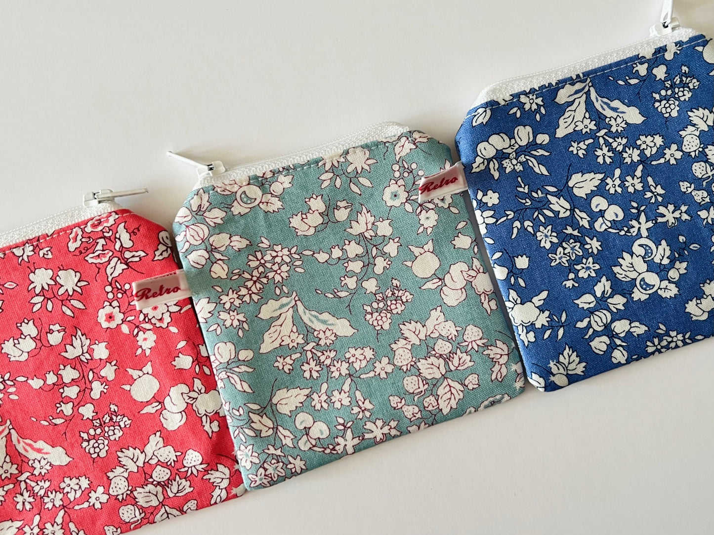 Liberty of London fabric purse -Fruit Silhouette