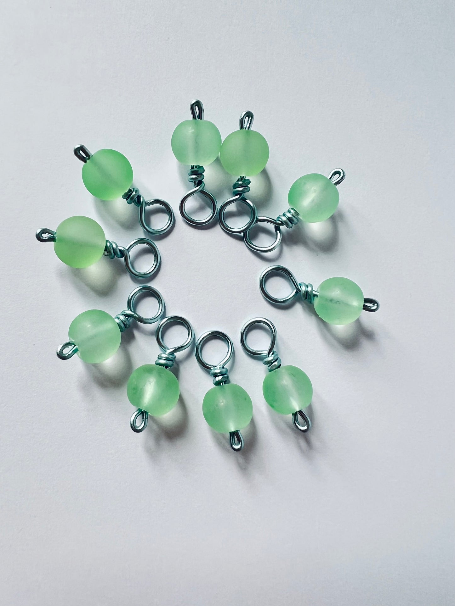 Stitch Markers, Wire Wrapped Snag Free - Sea Spray