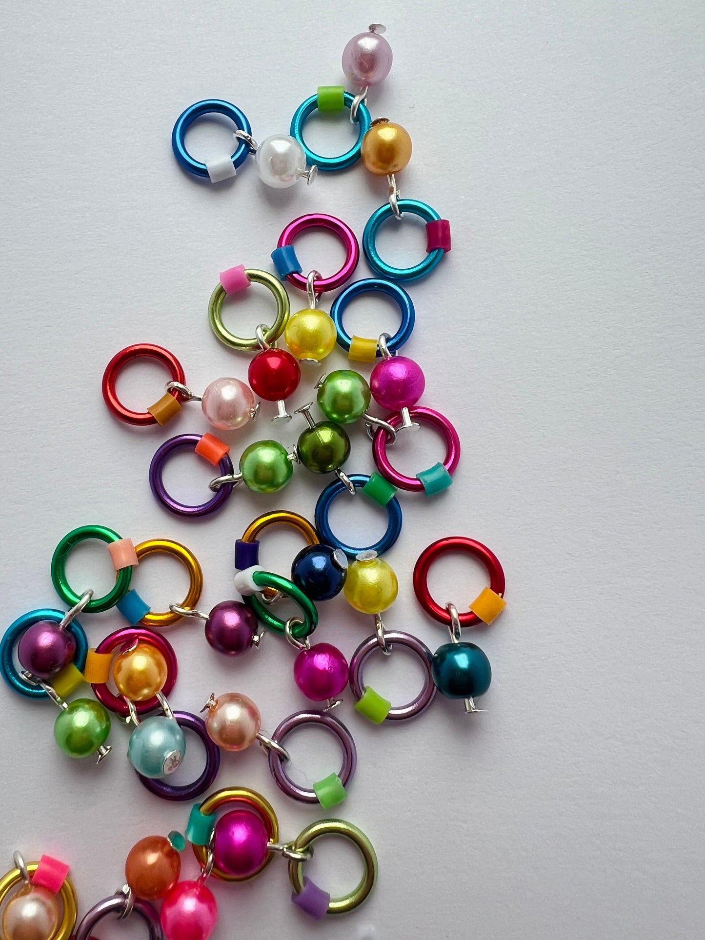 Rainbow stitch markers by RosyRetro - Circus pops