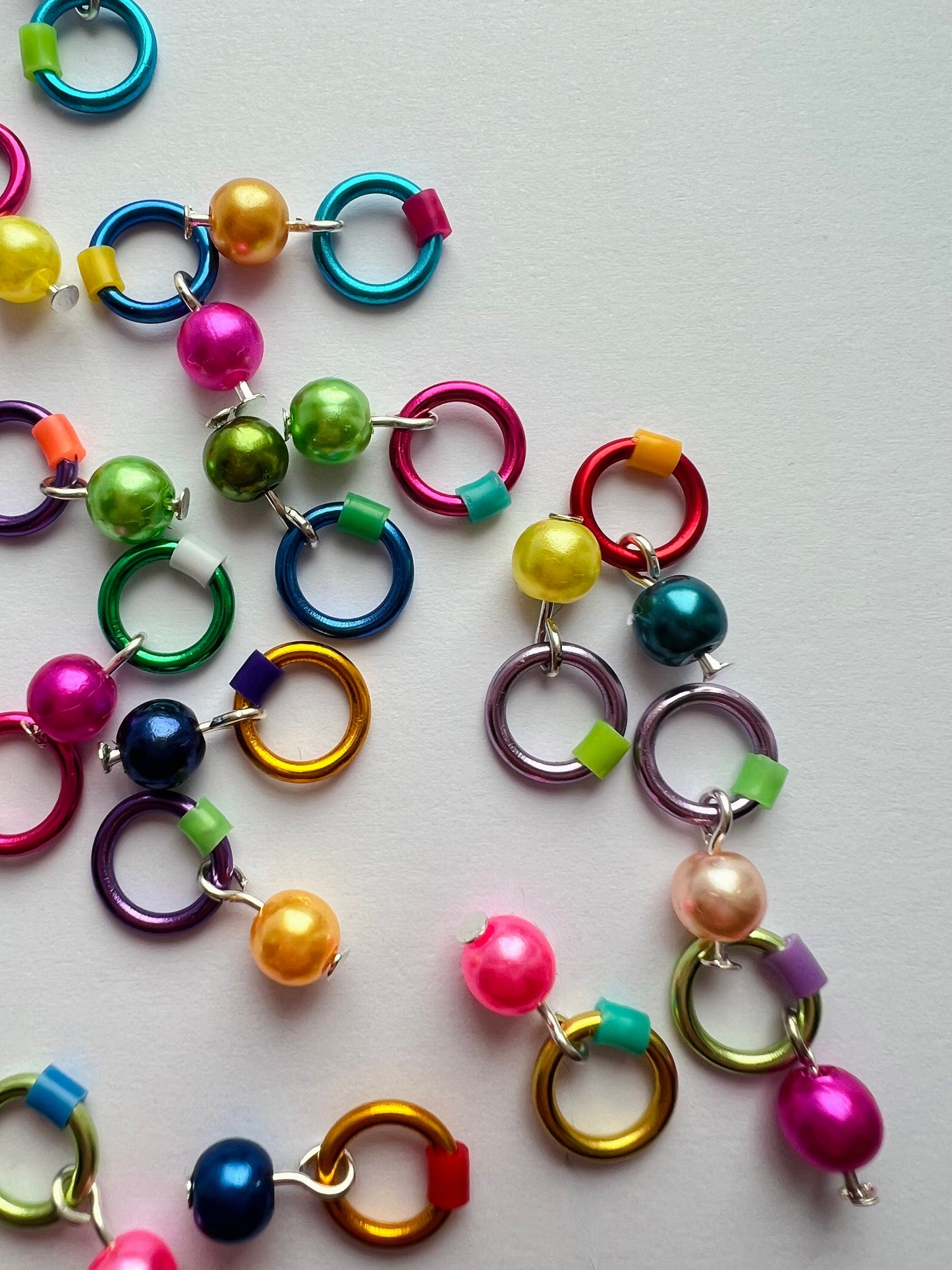 Rainbow stitch markers by RosyRetro - Circus pops