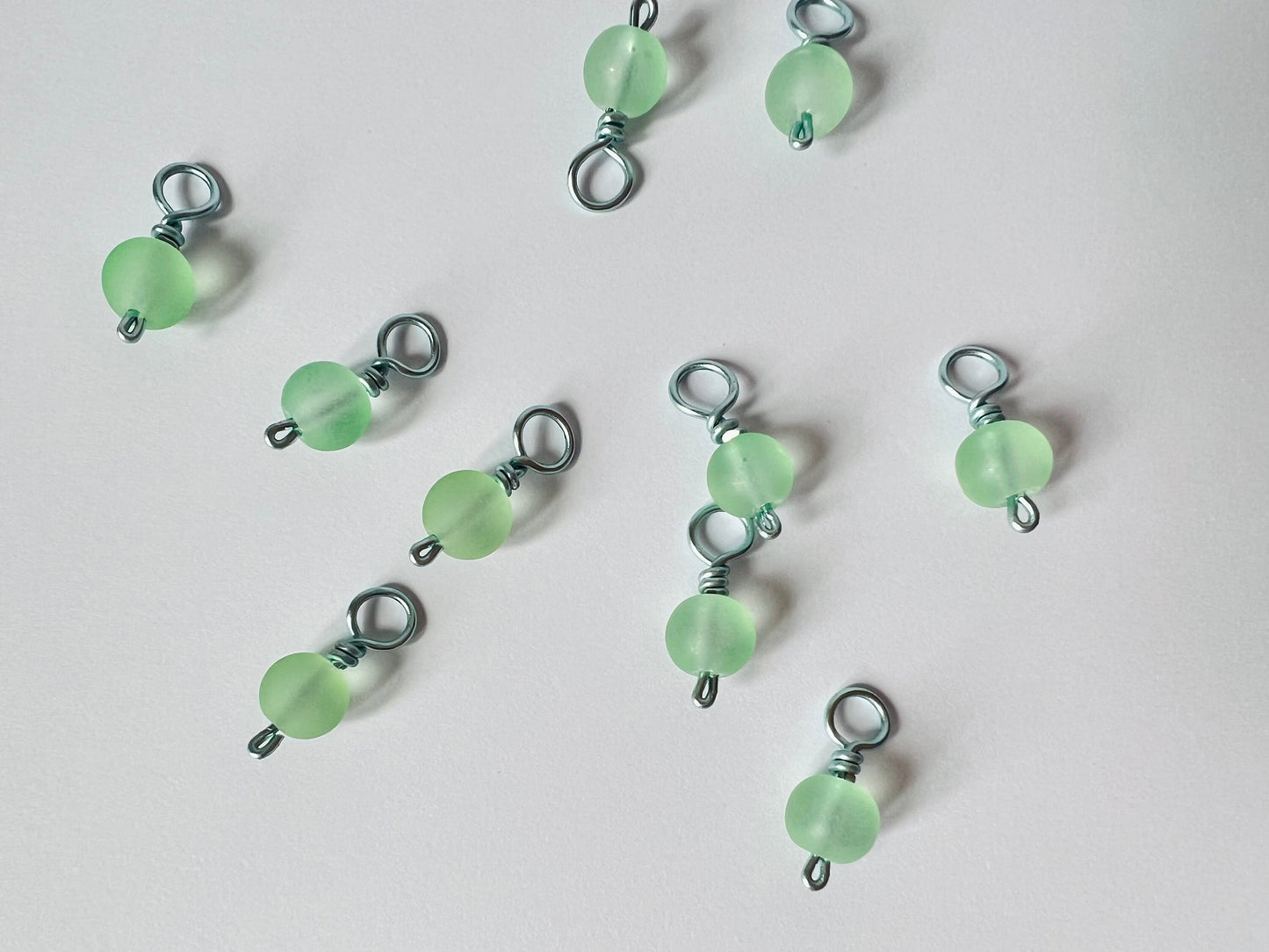 Stitch Markers, Wire Wrapped Snag Free - Sea Spray