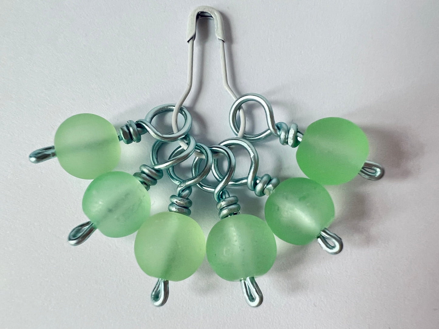 Stitch Markers, Wire Wrapped Snag Free - Sea Spray