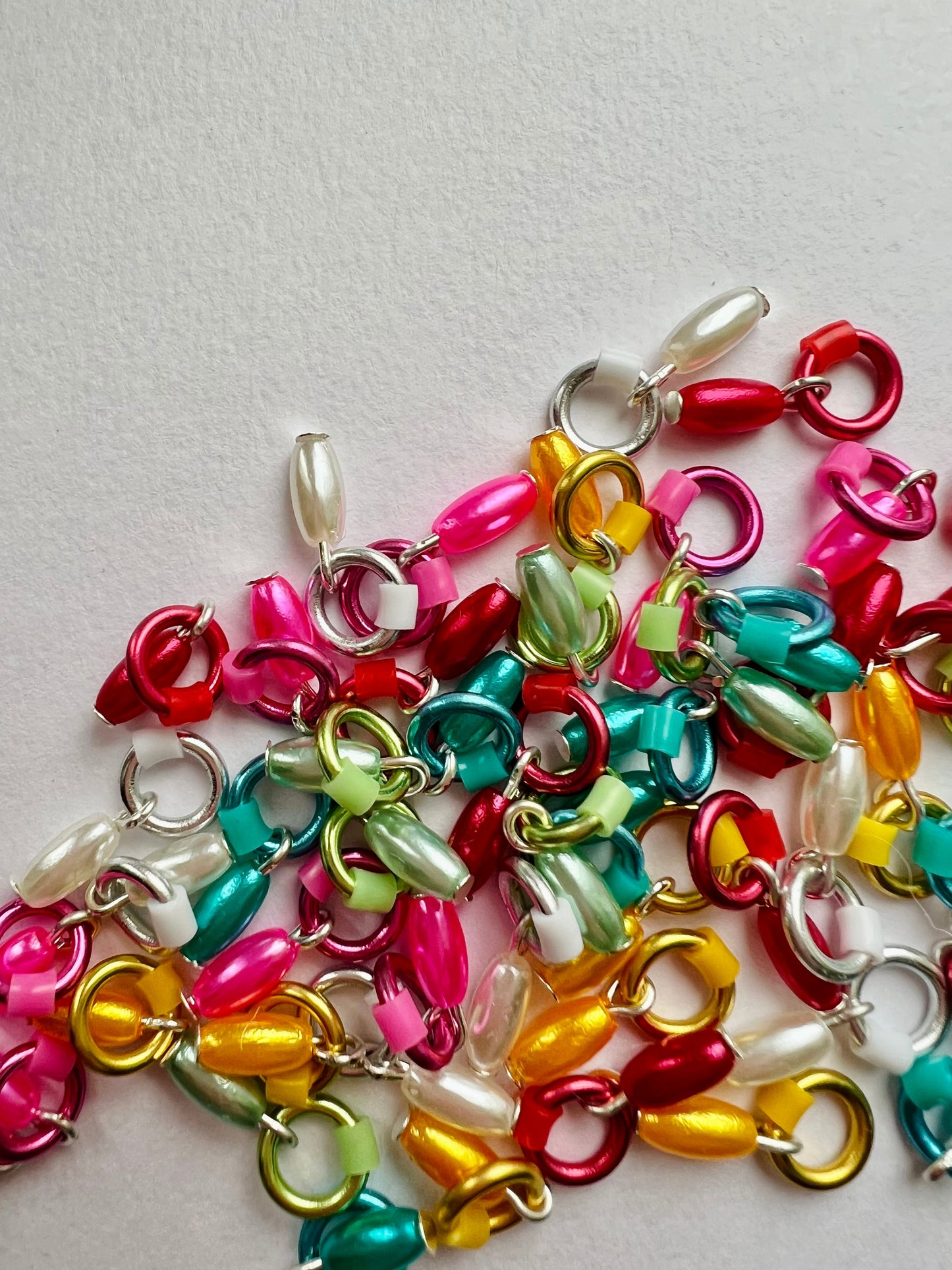 Rainbow Mini Stitch Markers for Sock & Lace Knitting - Snag Free - Sock Pips