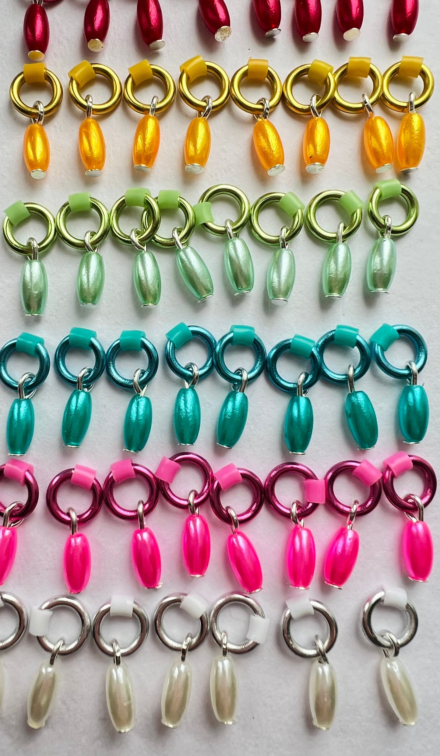 Rainbow Mini Stitch Markers for Sock & Lace Knitting - Snag Free - Sock Pips