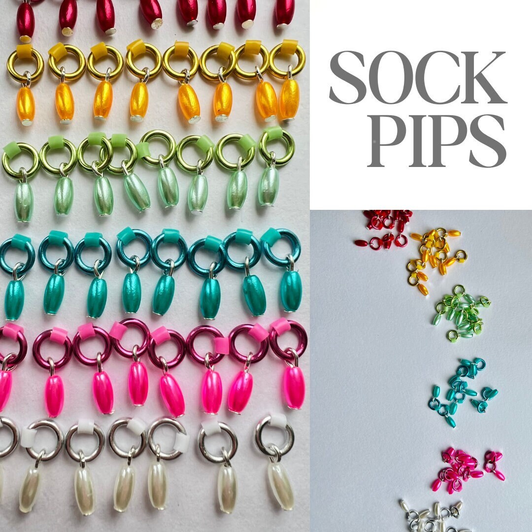 Rainbow Mini Stitch Markers for Sock & Lace Knitting - Snag Free - Sock Pips