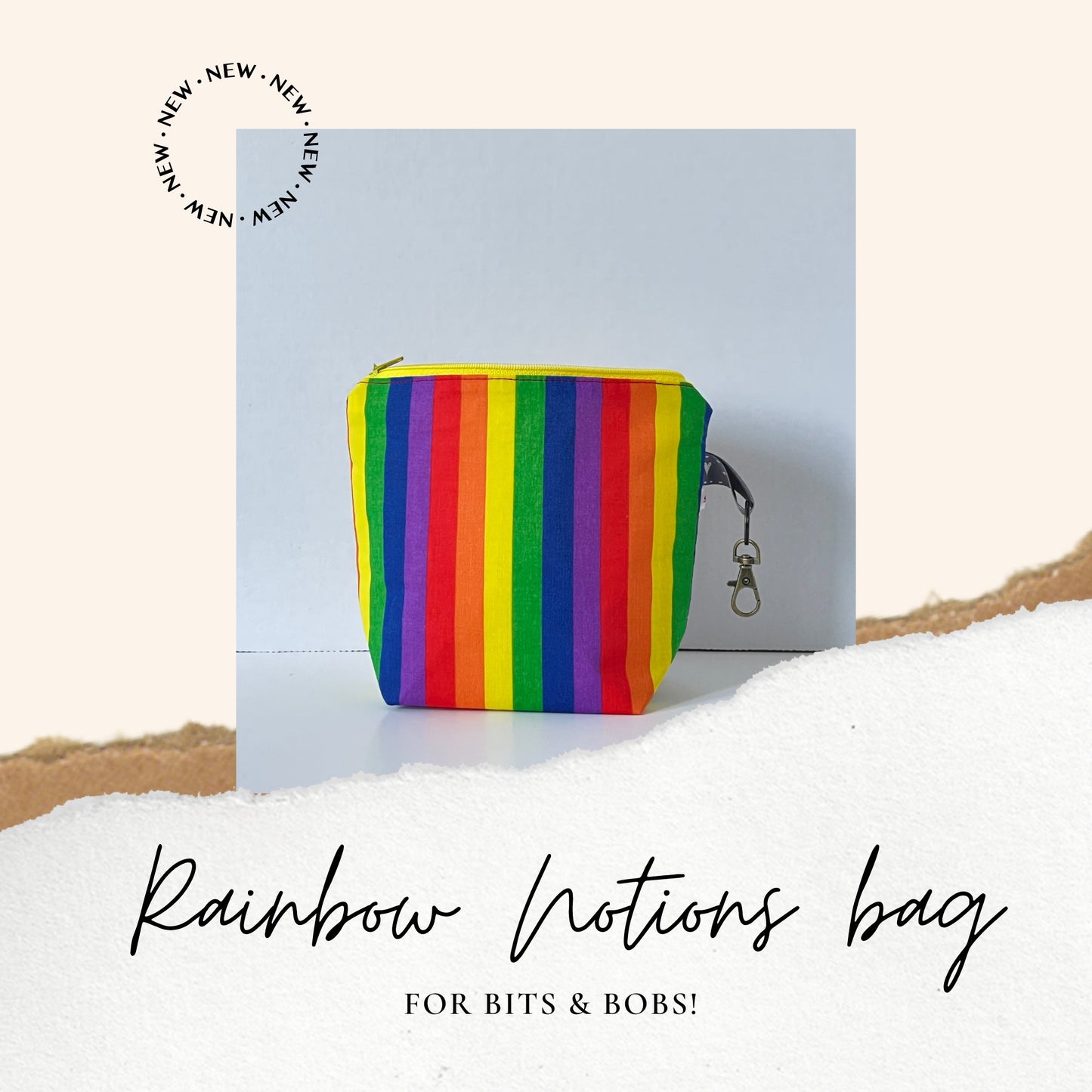 Rainbow Knitting Notions Bag - Pride LGBTQ