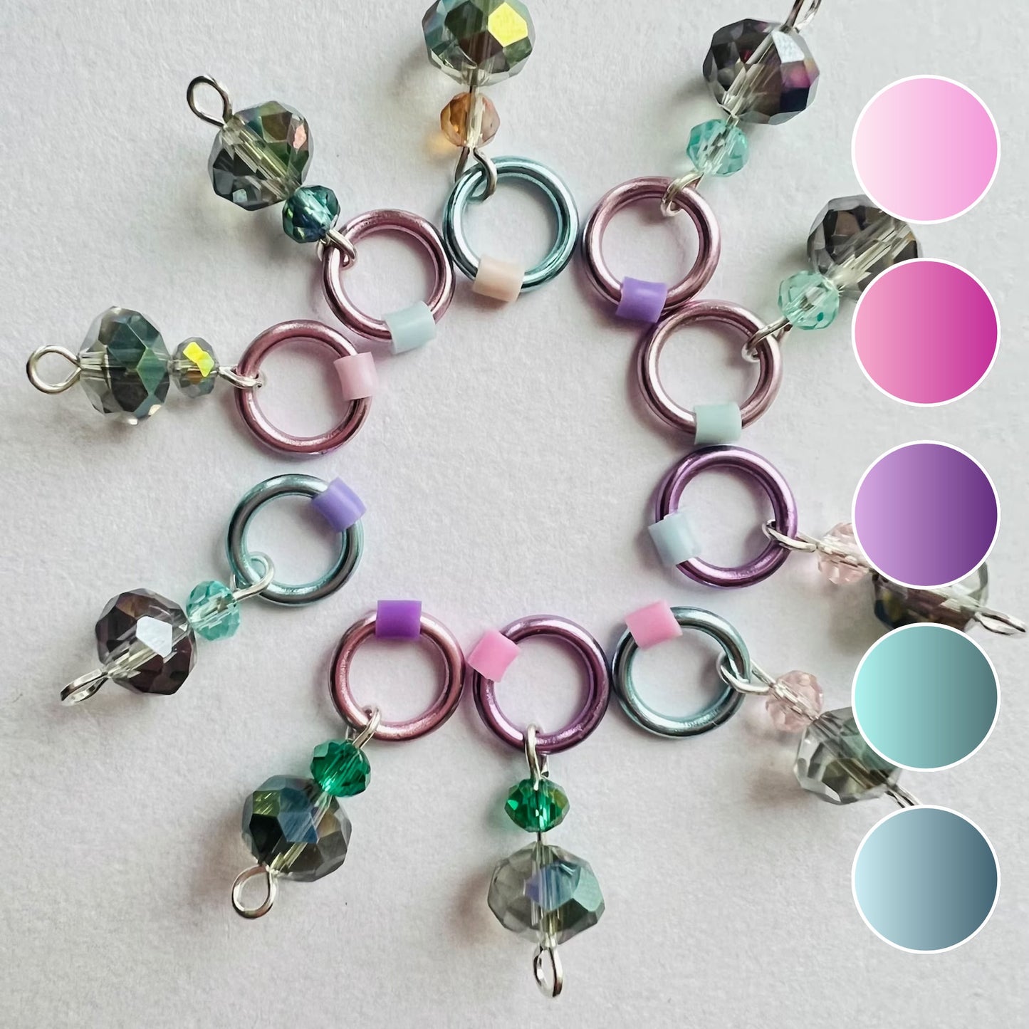 Pastel French Inspired Knitting Stitch Markers | Marie Antoinette Inspired